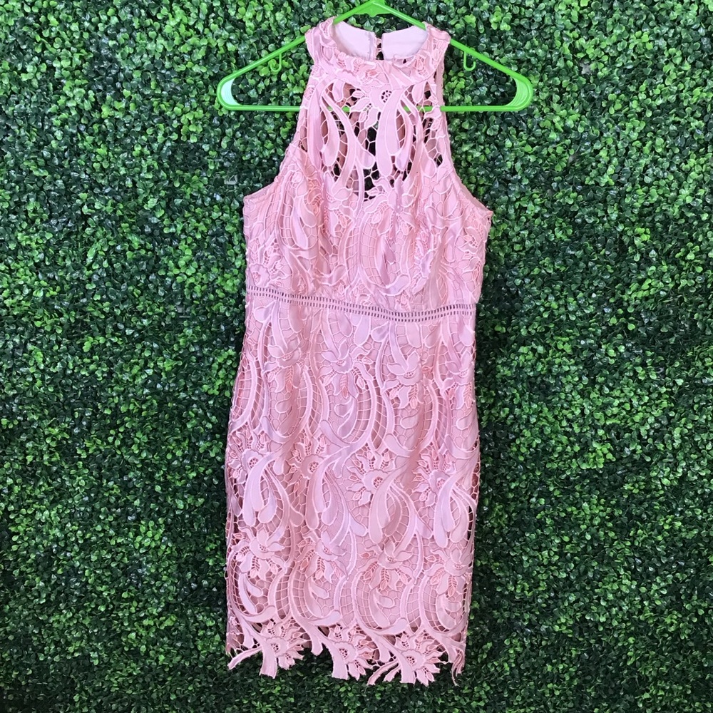 NWT Bardot Pink Lace crochet Dress